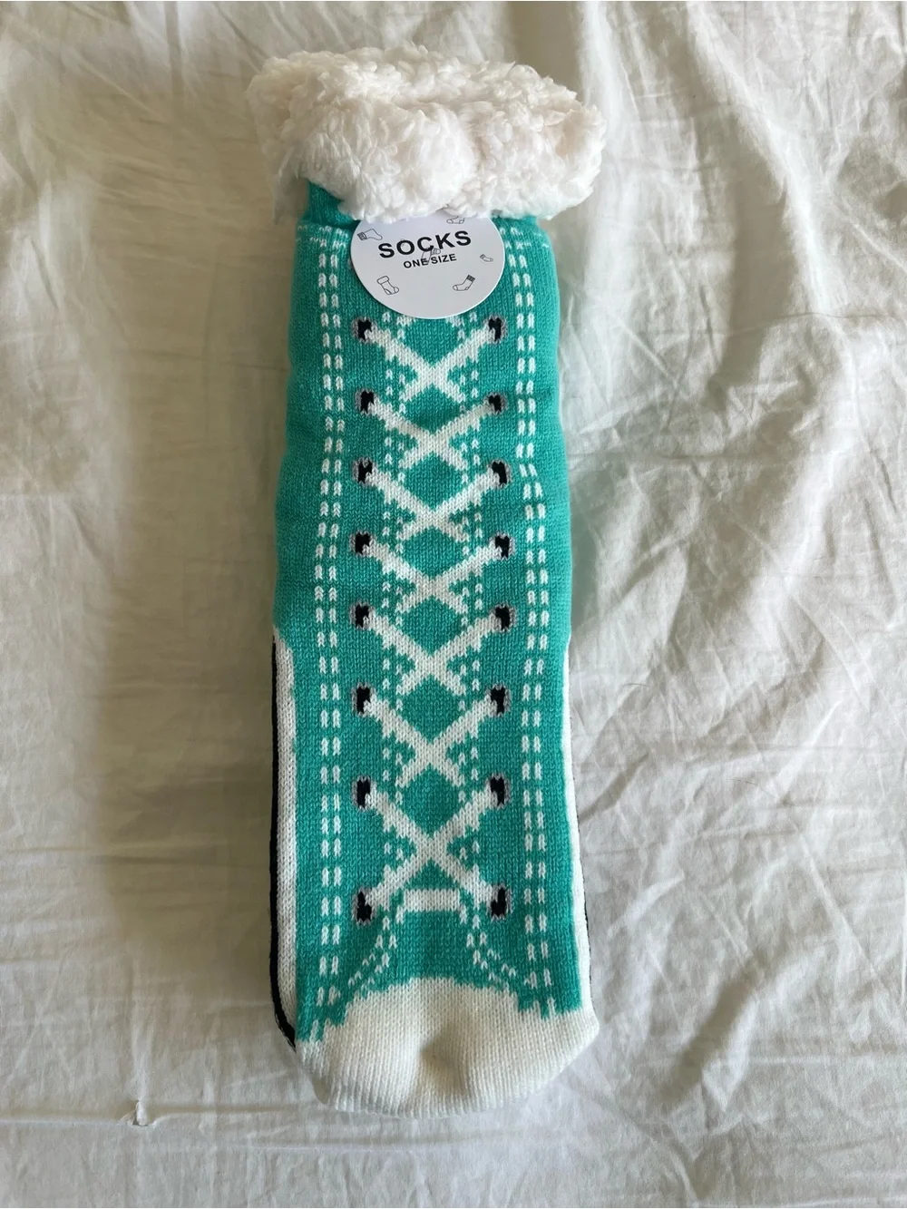 Two Pairs Extra Thick Winter Socks for Women & Men - Non-Slip Fleece House Socks